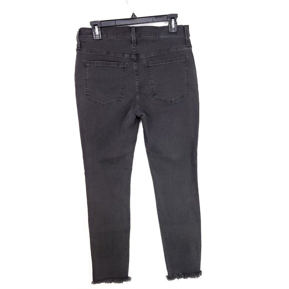 Madewell 10" High-Rise Skinny Jeans Size 29P Raw Hem Fray Button Fly - Picture 2 of 12